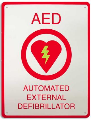 AED Plus Wall Sign